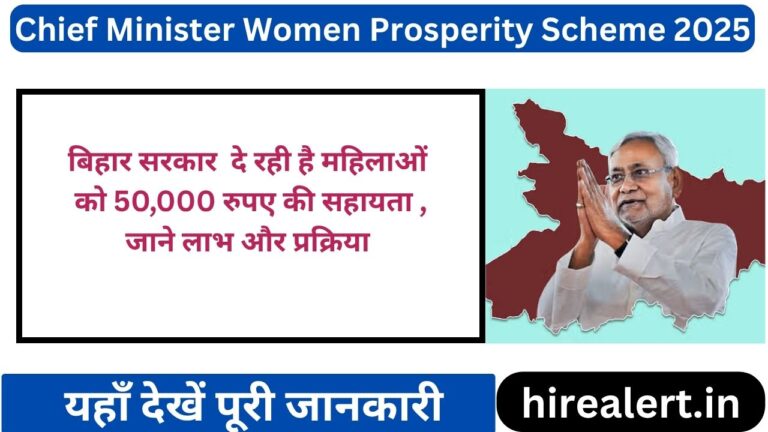 Know everything about Chief Minister Women Prosperity Scheme 2025 by Bihar Government . Learn eligibility, benefits, required documents, and how to apply online or offline.