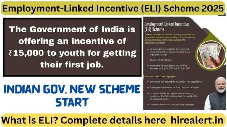 Employment-Linked Incentive(ELI) new Scheme 2025 | Know everything about the ELI Scheme 2025 by Govt of India. Get ₹15,000 aid for first-time employees & ₹3,000/month for employers. Apply now!